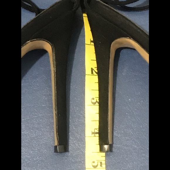 PLT suede/clear strap pointed lace-up stilettos - Picture 13 of 16